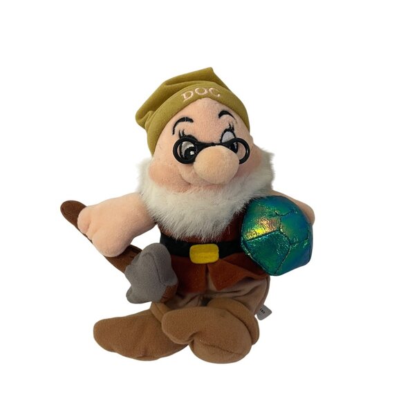Disney Store Doc Plush Toy With Pickaxe & Gem - Picture 1 of 3